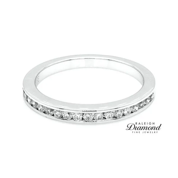 14K White Gold Diamond Channel Set Band 0.28 CTW Raleigh Diamond Fine Jewelry Raleigh, NC