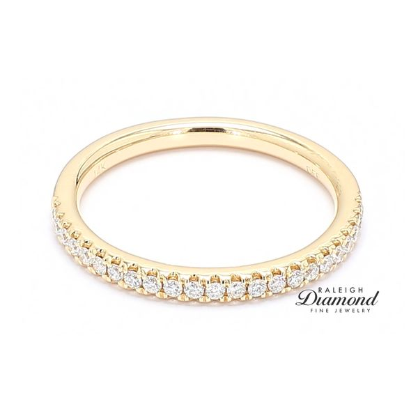 14K Yellow Gold French Set Diamond Wedding Band 0.20CTW Raleigh Diamond Fine Jewelry Raleigh, NC