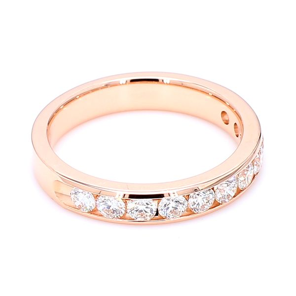 14K Rose Gold 0.77ctw Women's Channel Set Diamond Wedding Band Image 3 Raleigh Diamond Fine Jewelry Raleigh, NC