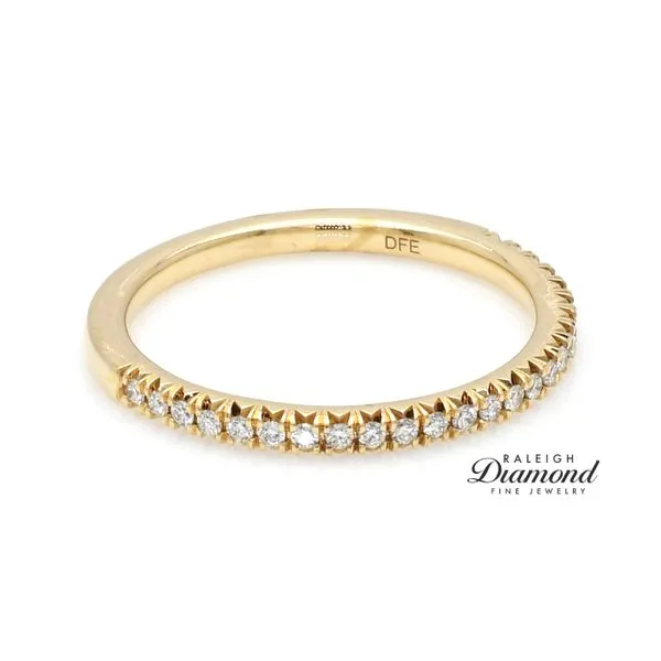 14K Yellow Gold 0.15ctw Diamond Wedding Band Image 3 Raleigh Diamond Fine Jewelry Raleigh, NC