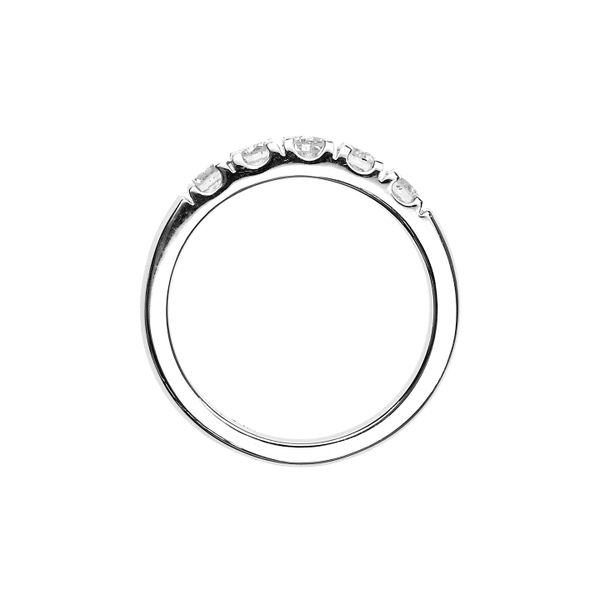 14K White Gold 0.70ctw 5 Diamond Band Image 3 Raleigh Diamond Fine Jewelry Raleigh, NC