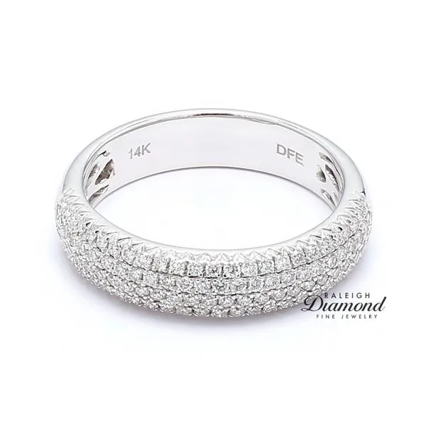 14K White Gold half-anniversary band with Diamonds 0.50ctw Raleigh Diamond Fine Jewelry Raleigh, NC
