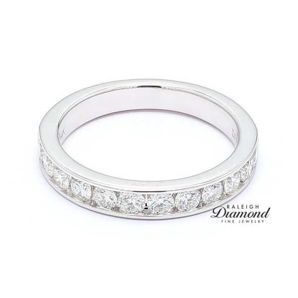 14K White Gold 0.75ctw Diamond Channel Band Image 2 Raleigh Diamond Fine Jewelry Raleigh, NC
