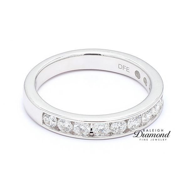 14K White Gold 0.75ctw Diamond Channel Band Image 3 Raleigh Diamond Fine Jewelry Raleigh, NC
