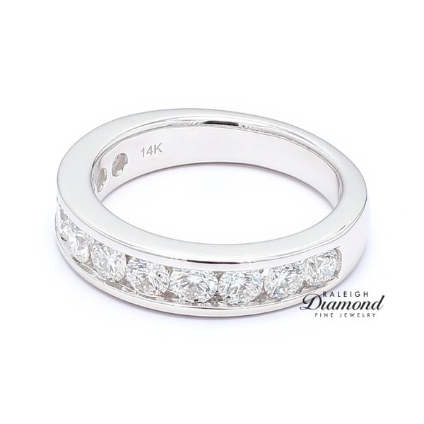 14K White Gold 1.30ctw  Channel Set Diamond Wedding Band Image 2 Raleigh Diamond Fine Jewelry Raleigh, NC