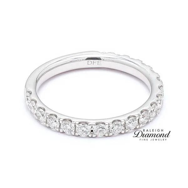 14K White Gold 0.88ctw French Set Diamond Wedding Band Image 3 Raleigh Diamond Fine Jewelry Raleigh, NC