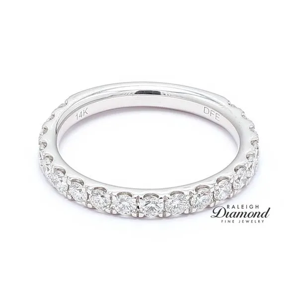 14K White Gold 0.88ctw French Set Diamond Wedding Band Raleigh Diamond Fine Jewelry Raleigh, NC