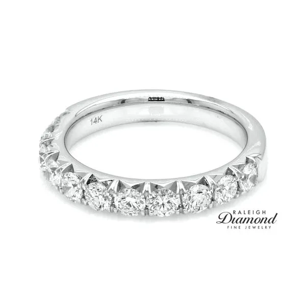 French Set Diamond Wedding Band 14k White Gold 1.00cttw Image 3 Raleigh Diamond Fine Jewelry Raleigh, NC