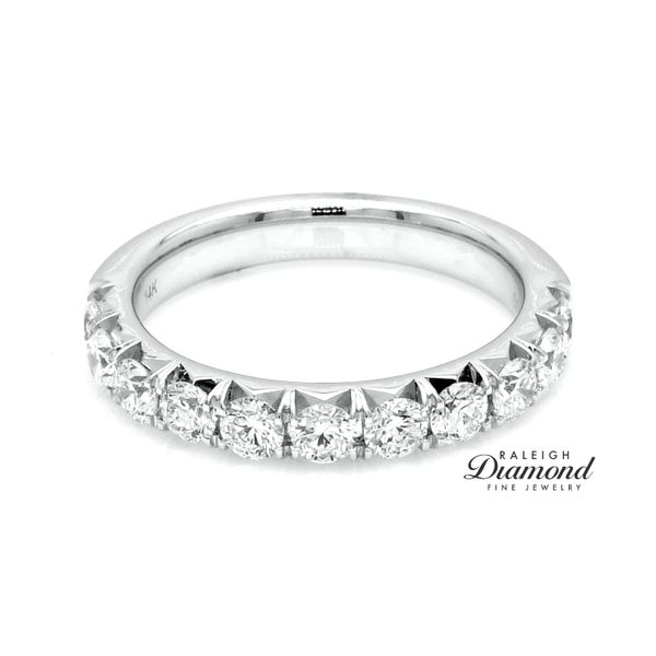 French Set Diamond Wedding Band 14k White Gold 1.00cttw Raleigh Diamond Fine Jewelry Raleigh, NC