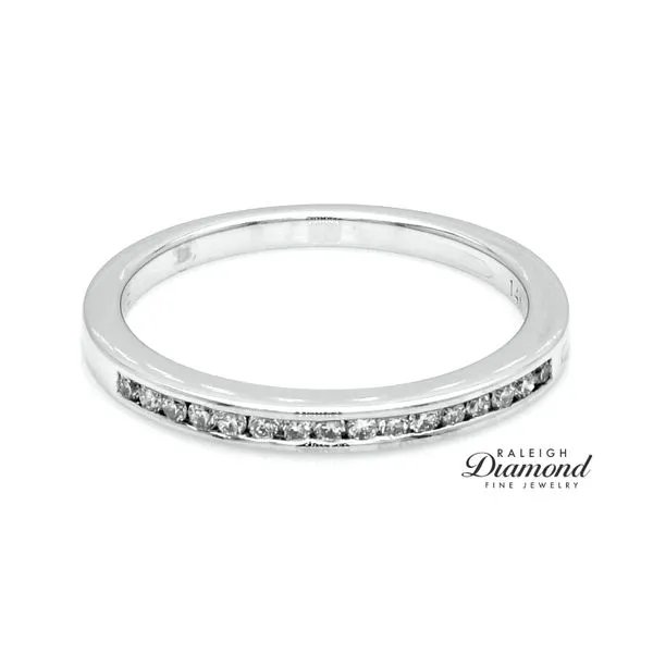 14K White Gold 0.16ctw Channel Set Diamond Wedding Band Raleigh Diamond Fine Jewelry Raleigh, NC