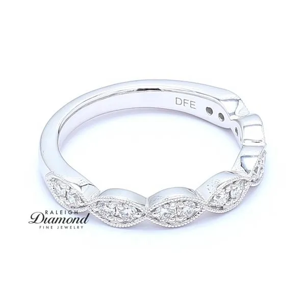 14K White Gold 0.34ctw Diamond Wedding Band Image 3 Raleigh Diamond Fine Jewelry Raleigh, NC