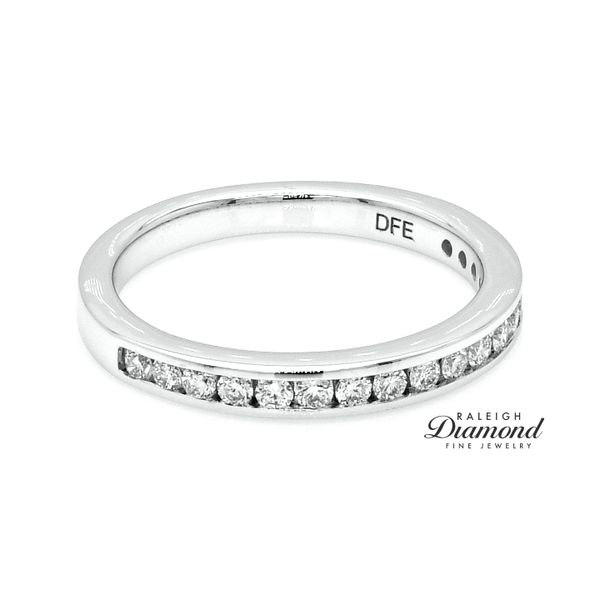 14K White Gold 0.34ctw  Channel Set Diamond Wedding Band Image 3 Raleigh Diamond Fine Jewelry Raleigh, NC