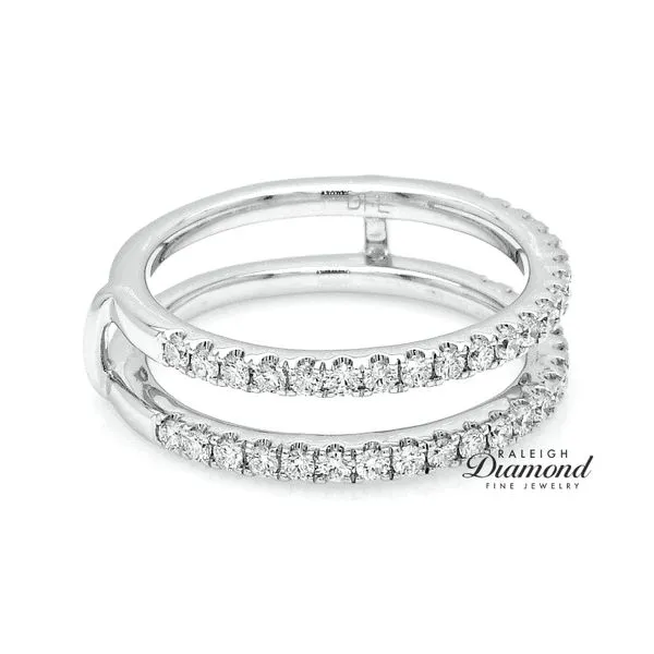 14K White Gold Jacket Style Wedding Band Diamonds 0.53 CTW Image 3 Raleigh Diamond Fine Jewelry Raleigh, NC