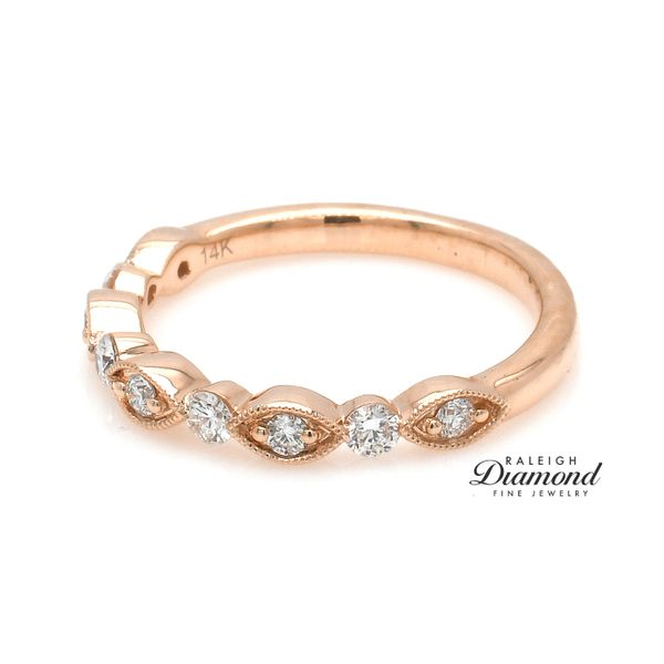 Fancy Diamond Wedding Band 14k Rose Gold 0.34cttw Image 2 Raleigh Diamond Fine Jewelry Raleigh, NC