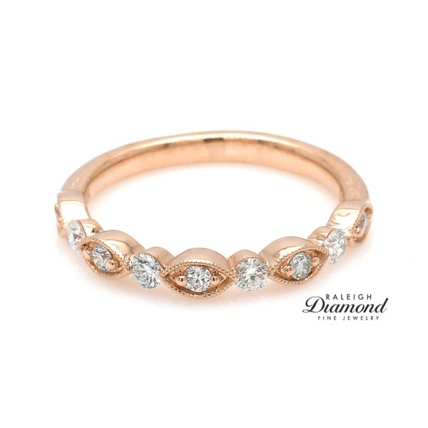 Fancy Diamond Wedding Band 14k Rose Gold 0.34cttw Raleigh Diamond Fine Jewelry Raleigh, NC