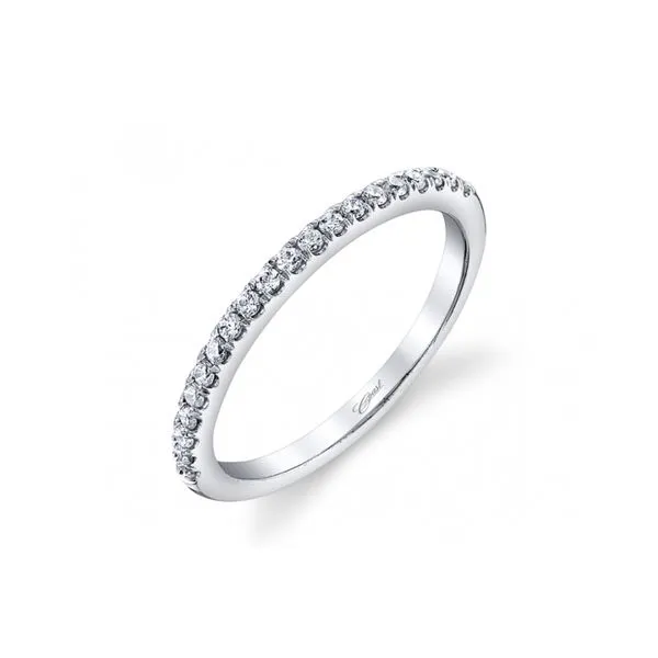 14K White Gold 0.18ctw Coast Fishtail Set Diamond Wedding Band Raleigh Diamond Fine Jewelry Raleigh, NC