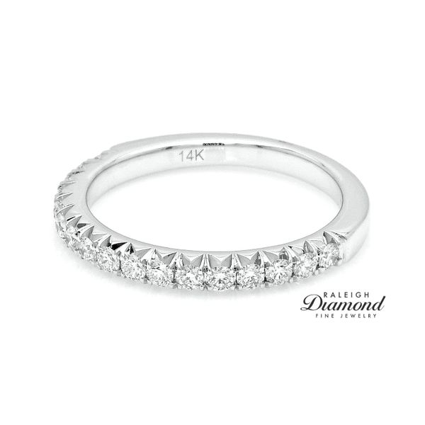 14K White Gold 0.40ctw French Set  Diamond Wedding Band Raleigh Diamond Fine Jewelry Raleigh, NC