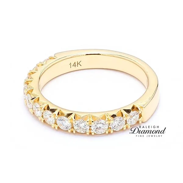 14K Yellow Gold 0.78ctw  French Set Diamond Wedding Band Raleigh Diamond Fine Jewelry Raleigh, NC