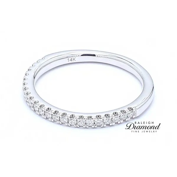 14K White Gold  0.20ctw  French Set Diamond Wedding Band Raleigh Diamond Fine Jewelry Raleigh, NC