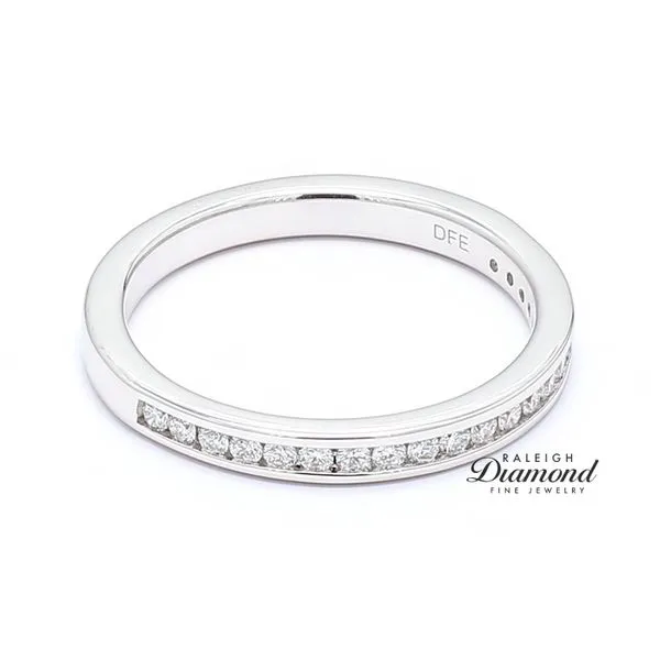 14K White Gold  0.25ctw Channel Set Diamond Wedding Band Image 3 Raleigh Diamond Fine Jewelry Raleigh, NC