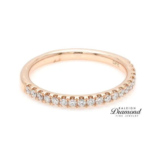 14K Rose Gold  0.25ctw Shared Prong Diamond Wedding Band Image 3 Raleigh Diamond Fine Jewelry Raleigh, NC