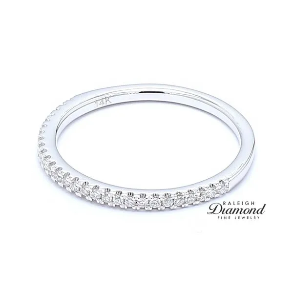 French Set Diamond Band 0.15 CTW 14k White Gold Image 3 Raleigh Diamond Fine Jewelry Raleigh, NC