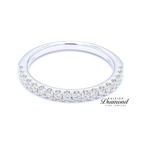 14K White Gold 0.43ctw French Set Diamond Wedding Band Raleigh Diamond Fine Jewelry Raleigh, NC