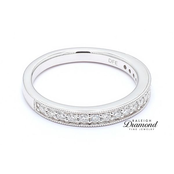 14K White Gold Channel Set Diamond Wedding Band 0.34 CTW Image 3 Raleigh Diamond Fine Jewelry Raleigh, NC