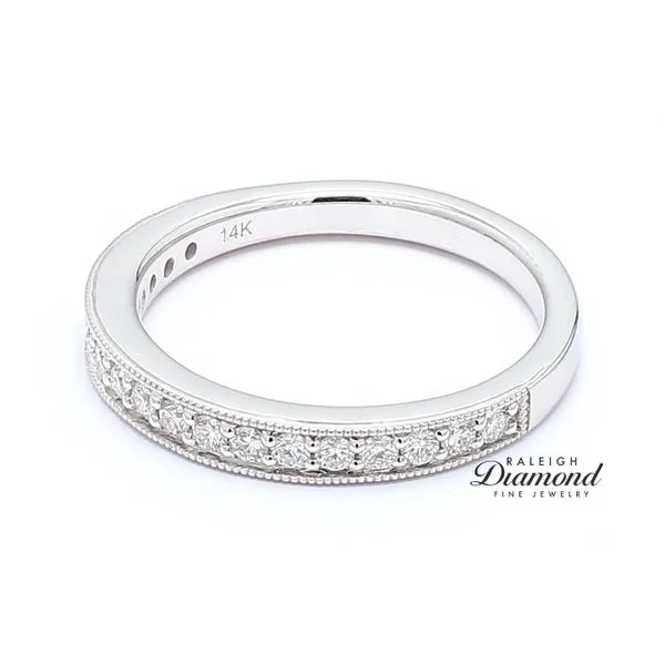 14K White Gold Channel Set Diamond Wedding Band 0.34 CTW Image 2 Raleigh Diamond Fine Jewelry Raleigh, NC