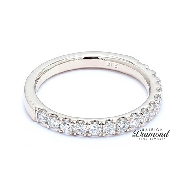 14K White Gold 0.43ctw French Set Diamond Wedding Band Image 3 Raleigh Diamond Fine Jewelry Raleigh, NC