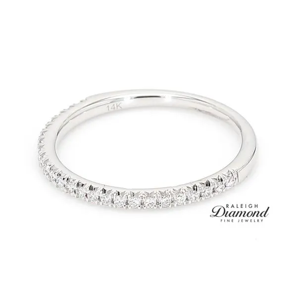 14K White Gold 0.15ctw Diamond Wedding Band Image 2 Raleigh Diamond Fine Jewelry Raleigh, NC