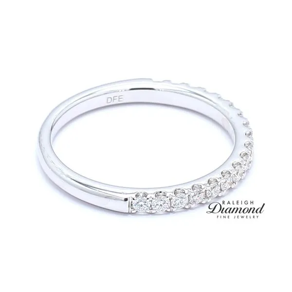 14K White Gold French Set Diamond Band 0.35 CTW Image 4 Raleigh Diamond Fine Jewelry Raleigh, NC