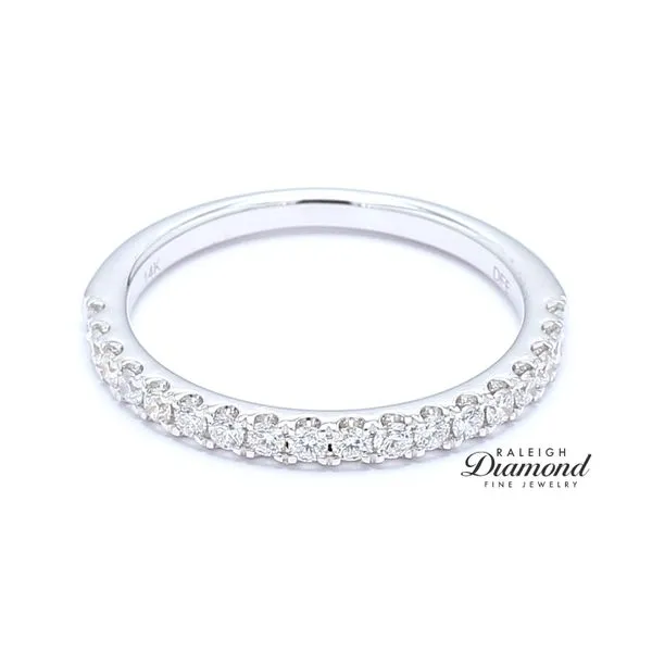 14K White Gold French Set Diamond Band 0.35 CTW Raleigh Diamond Fine Jewelry Raleigh, NC