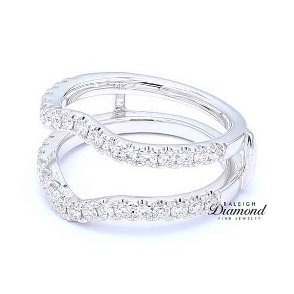 14K White Gold Curved Jacket Style Diamond Wedding Band 0.80 CTW Image 2 Raleigh Diamond Fine Jewelry Raleigh, NC