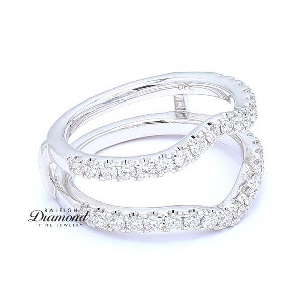 14K White Gold Curved Jacket Style Diamond Wedding Band 0.80 CTW Image 3 Raleigh Diamond Fine Jewelry Raleigh, NC