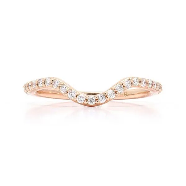 14K Rose Gold 0.50ctw Curved Diamond Wedding Band Raleigh Diamond Fine Jewelry Raleigh, NC