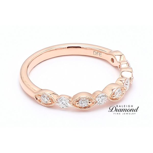 14K Rose Gold 0.34ctw Fancy Diamond Wedding Band Image 3 Raleigh Diamond Fine Jewelry Raleigh, NC