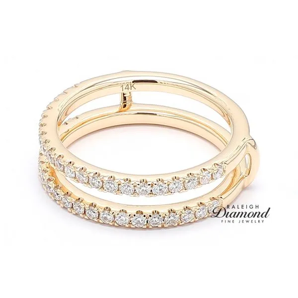 14K White Gold 0.53ctw Jacket Style Diamond Wedding Band Image 2 Raleigh Diamond Fine Jewelry Raleigh, NC
