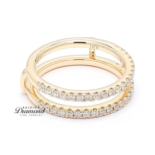 14K White Gold 0.53ctw Jacket Style Diamond Wedding Band Image 3 Raleigh Diamond Fine Jewelry Raleigh, NC