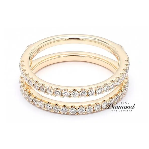 14K White Gold 0.53ctw Jacket Style Diamond Wedding Band Raleigh Diamond Fine Jewelry Raleigh, NC