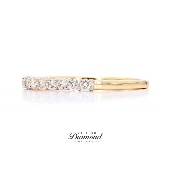 14K Yellow Gold  0.22ctw Diamond Wedding Band Image 2 Raleigh Diamond Fine Jewelry Raleigh, NC