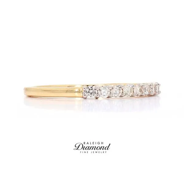 14K Yellow Gold  0.22ctw Diamond Wedding Band Image 3 Raleigh Diamond Fine Jewelry Raleigh, NC