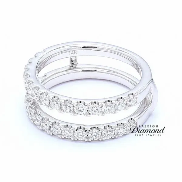 14K White Gold 1.00ctw Jacket Style Diamond Wedding Band Raleigh Diamond Fine Jewelry Raleigh, NC