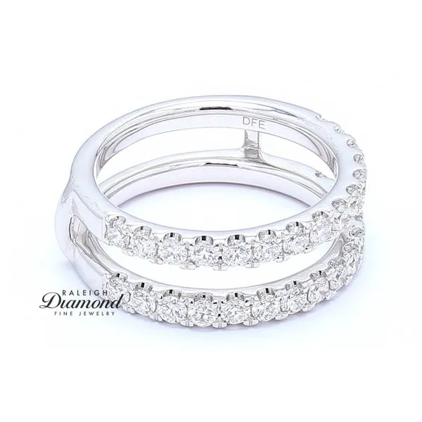 14K White Gold 1.00ctw Jacket Style Diamond Wedding Band Image 3 Raleigh Diamond Fine Jewelry Raleigh, NC