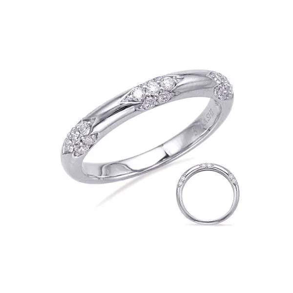 14K White Gold 0.34ctw Diamond Wedding Band Raleigh Diamond Fine Jewelry Raleigh, NC