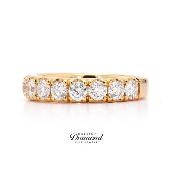 14K Yellow Gold 1.48ctw Diamond Wedding Band Image 2 Raleigh Diamond Fine Jewelry Raleigh, NC