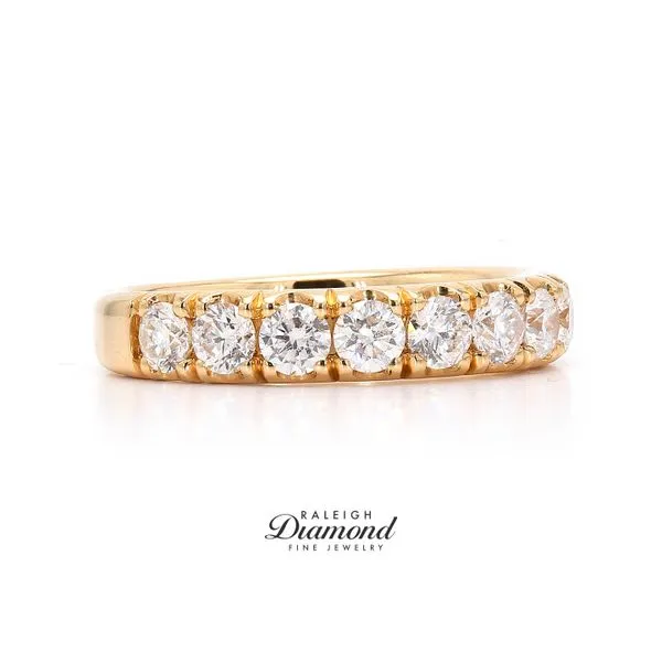 14K Yellow Gold 1.48ctw Diamond Wedding Band Image 3 Raleigh Diamond Fine Jewelry Raleigh, NC