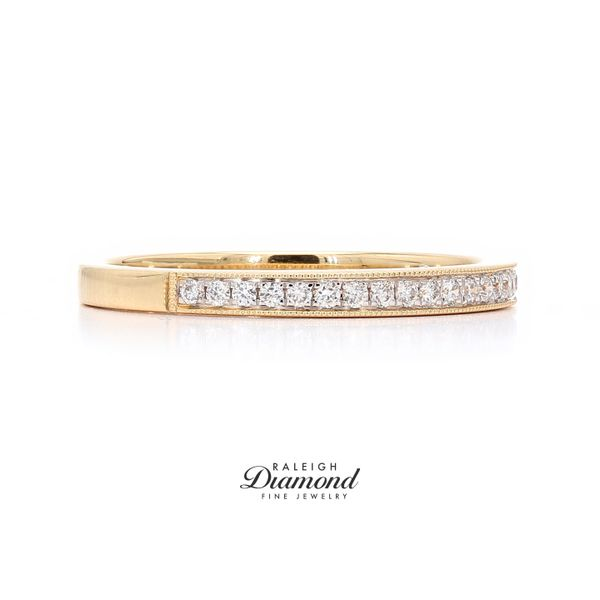 14K Yellow Gold 0.14ctw Diamond Wedding Band Image 3 Raleigh Diamond Fine Jewelry Raleigh, NC