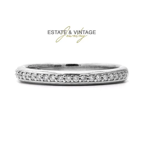 Estate Platinum 0.20ctw G-H SI1 Diamond Wedding Band Size 6.5 Raleigh Diamond Fine Jewelry Raleigh, NC