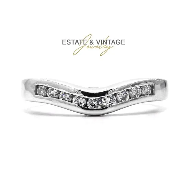 Estate Platinum 0.27ctw G-H/SI Diamond Wedding Band Size 6.25 Raleigh Diamond Fine Jewelry Raleigh, NC